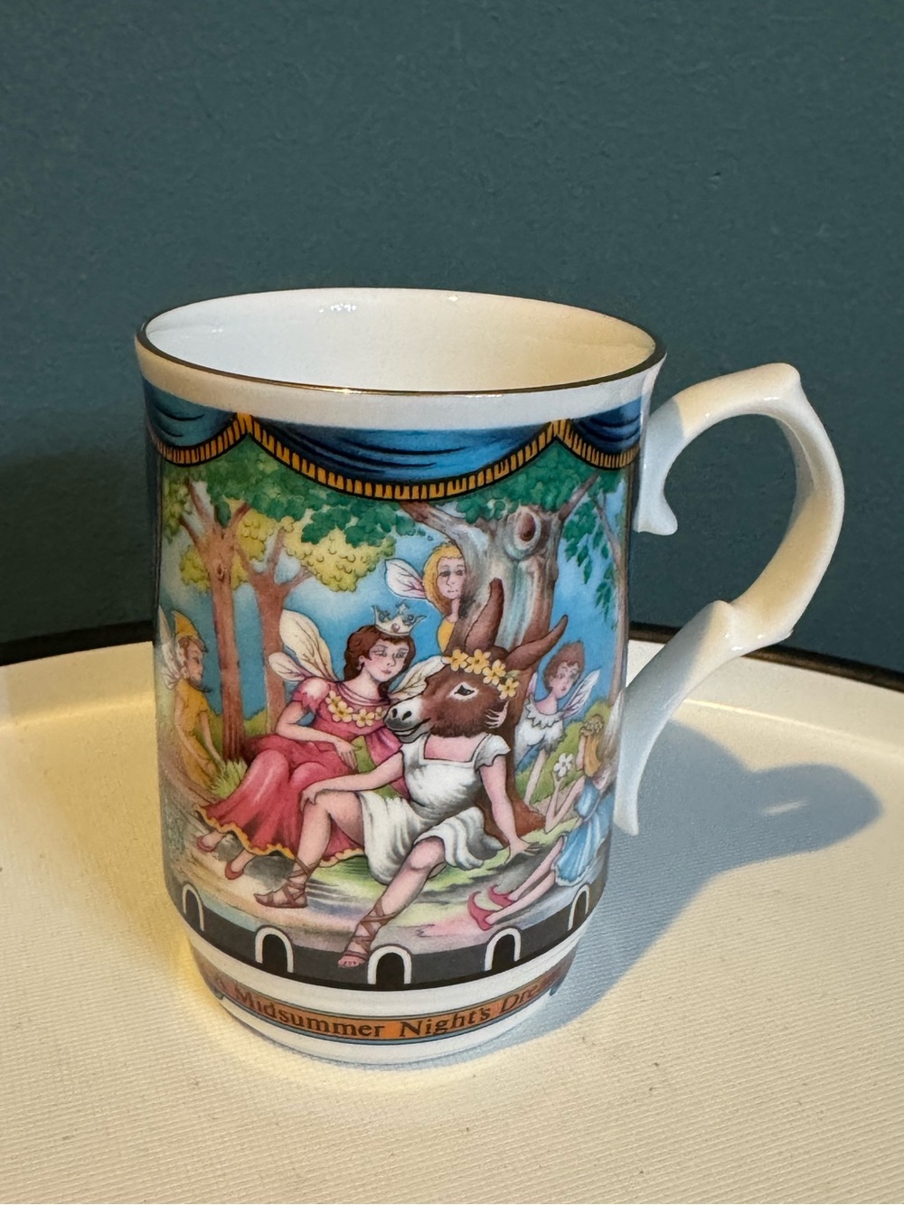 Sadler William Shakespeare Midsummer Nights Dream Porcelain Mug in Multicolor